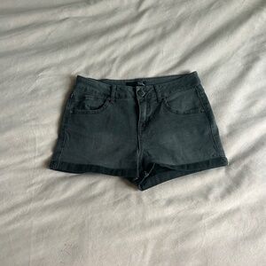Black Denim Shorts